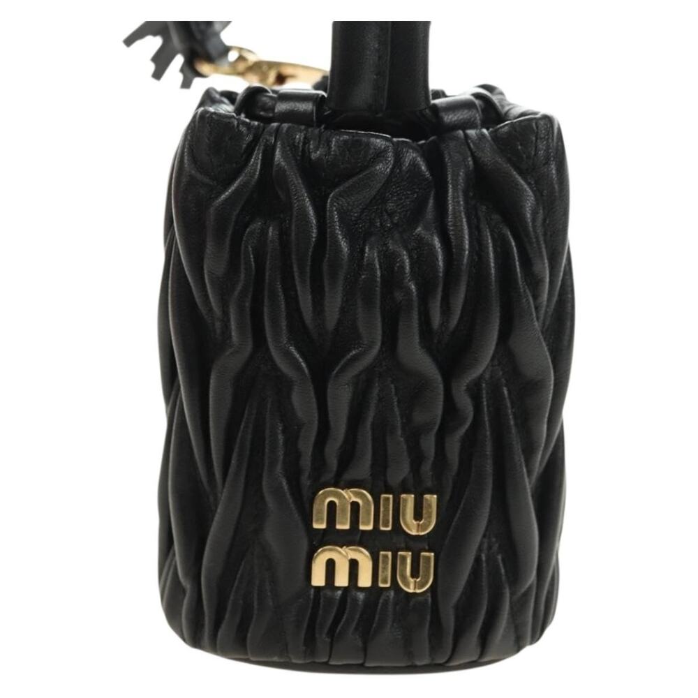 Miu Miu Matelasse Shoulder Bag Black